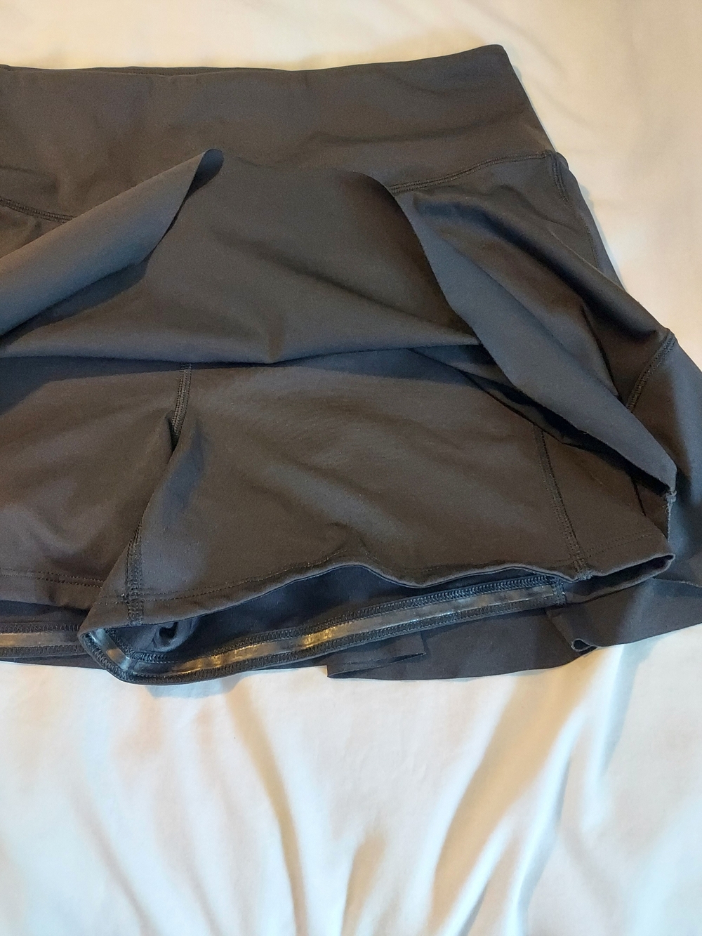 Athleta Black Ace Tennis Skort Pleated Athletic Mini Skirt Size L - Picture 7 of 9